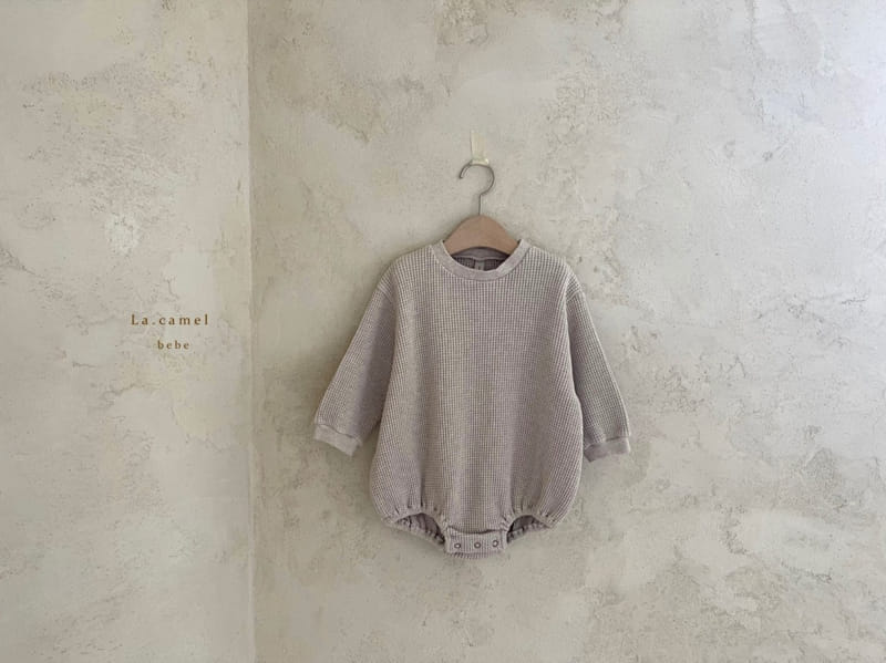 LA CAMEL - Korean Children Fashion - #Kfashion4kids - Baguette Big Waffle Romper - 6