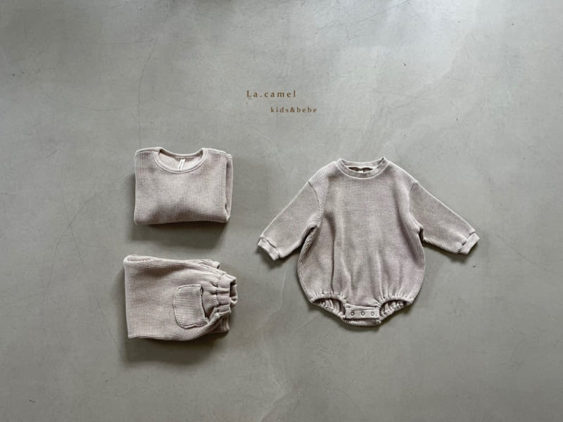 LA CAMEL - Korean Children Fashion - #Kfashion4kids - Baguette Big Waffle Romper - 8