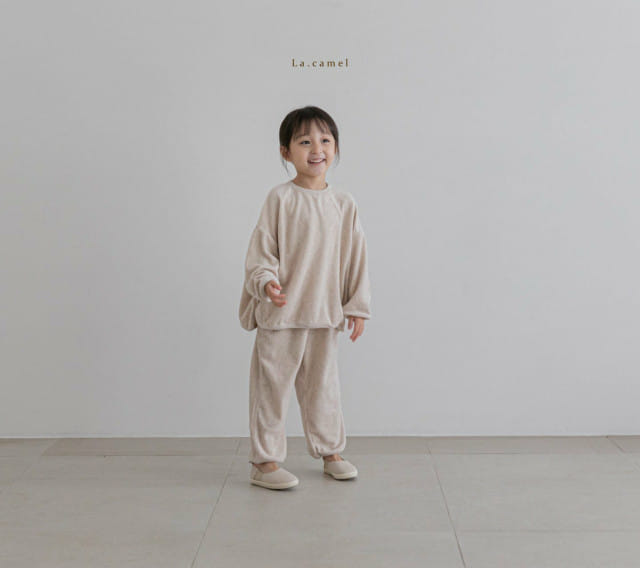 LA CAMEL - Korean Children Fashion - #Kfashion4kids - Terry Towel Top Bottom Set