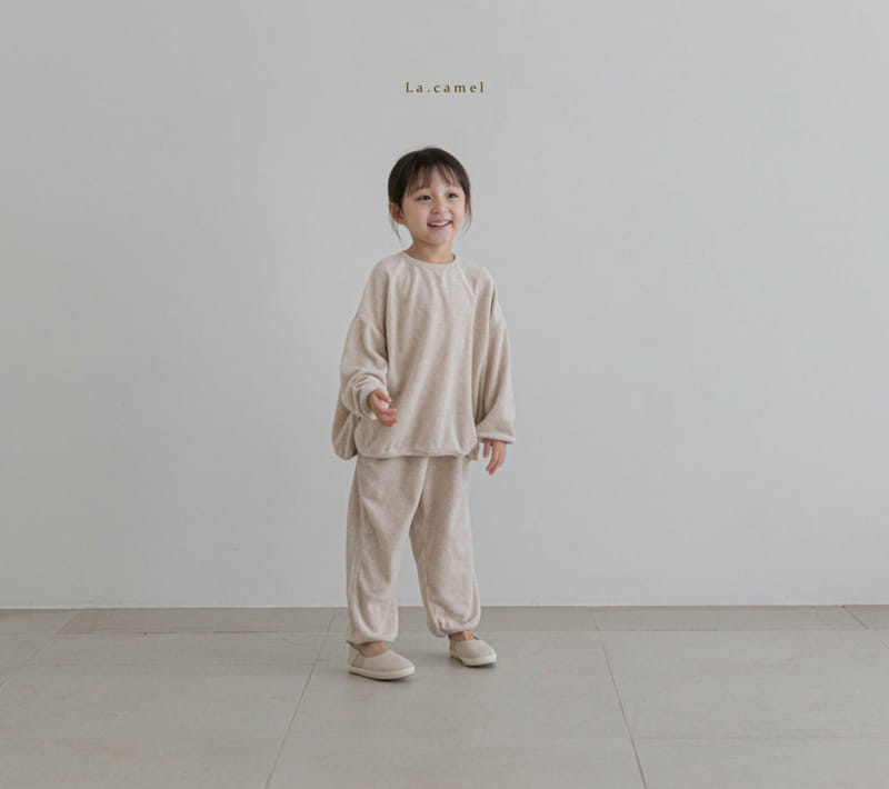 LA CAMEL - Korean Children Fashion - #Kfashion4kids - Terry Towel Top Bottom Set - 3
