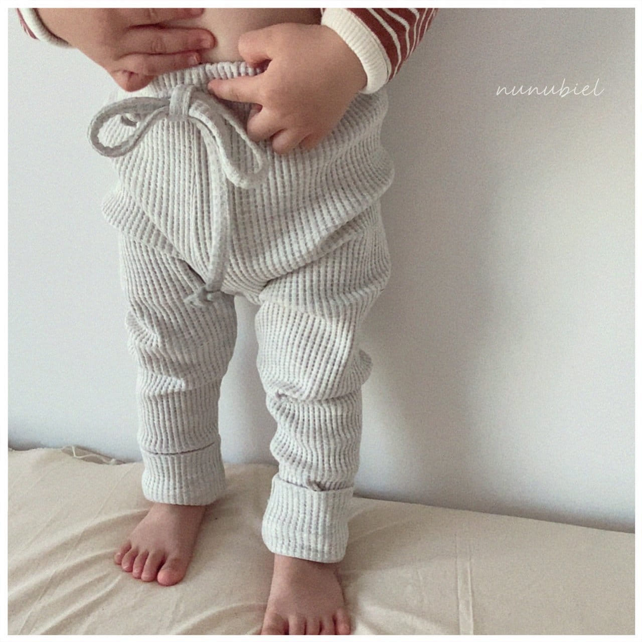 NUNUBIEL - Korean Children Fashion - #Kfashion4kids - Waffle Roll-up Leggings - 10