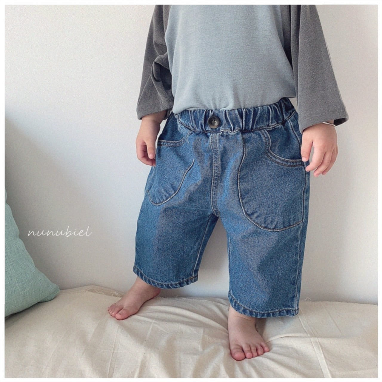 NUNUBIEL - Korean Children Fashion - #Kfashion4kids - Loosefit Denim Pants - 10