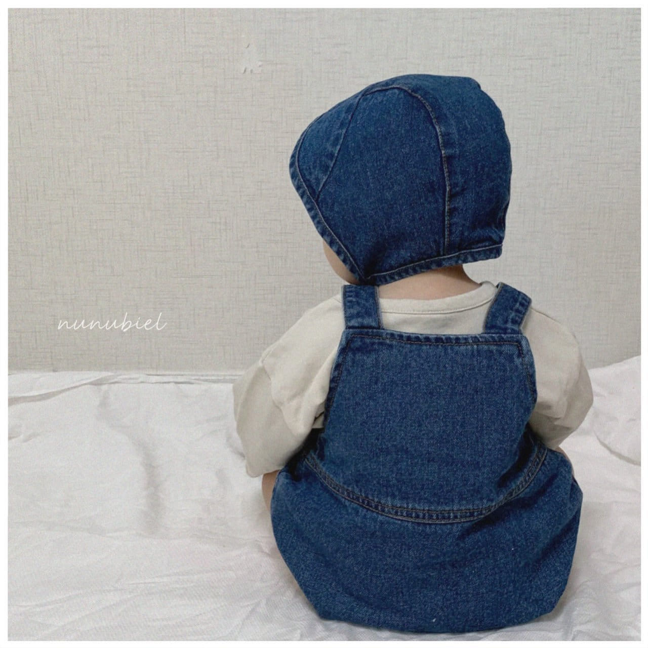 NUNUBIEL - Korean Children Fashion - #Kfashion4kids - Mini Pocket Denim Romper with Bonnet - 10