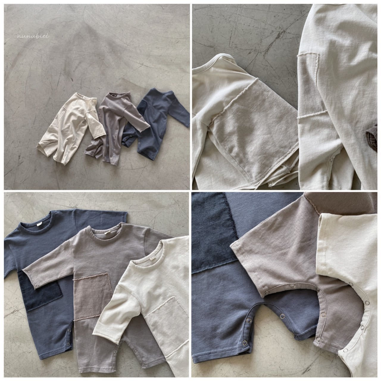 NUNUBIEL - Korean Children Fashion - #Kfashion4kids - Square Patch Bodysuit - 4