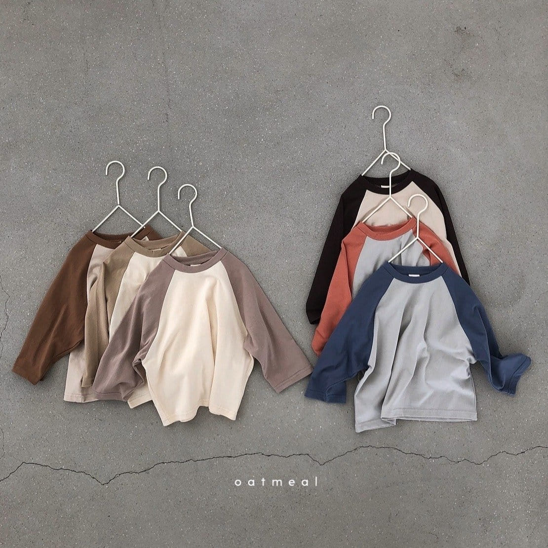OATMEAL - Korean Children Fashion - #Kfashion4kids - Basic Raglan Tee - 6