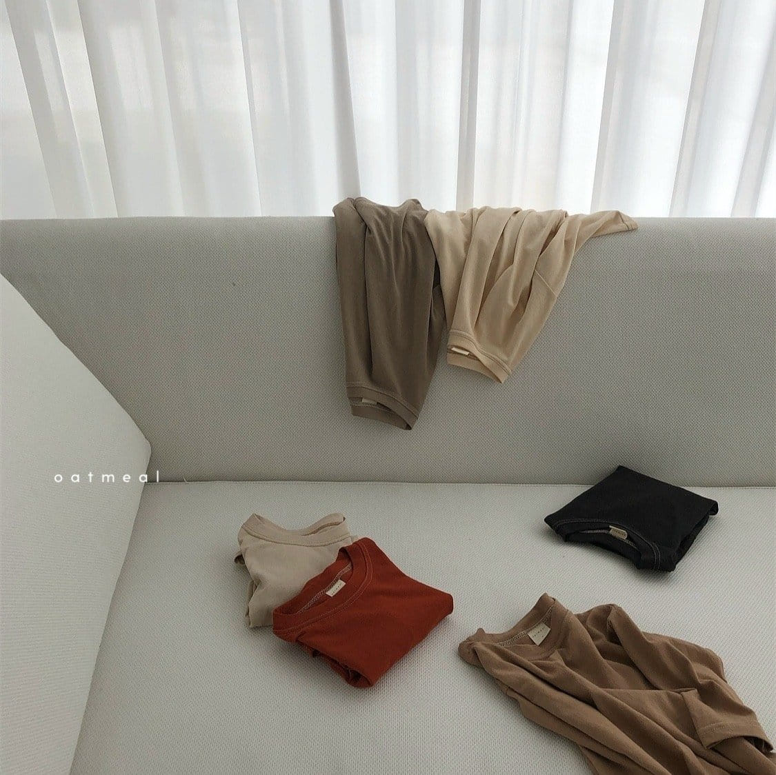 OATMEAL - Korean Children Fashion - #Kfashion4kids - Baisc Round Tee - 11