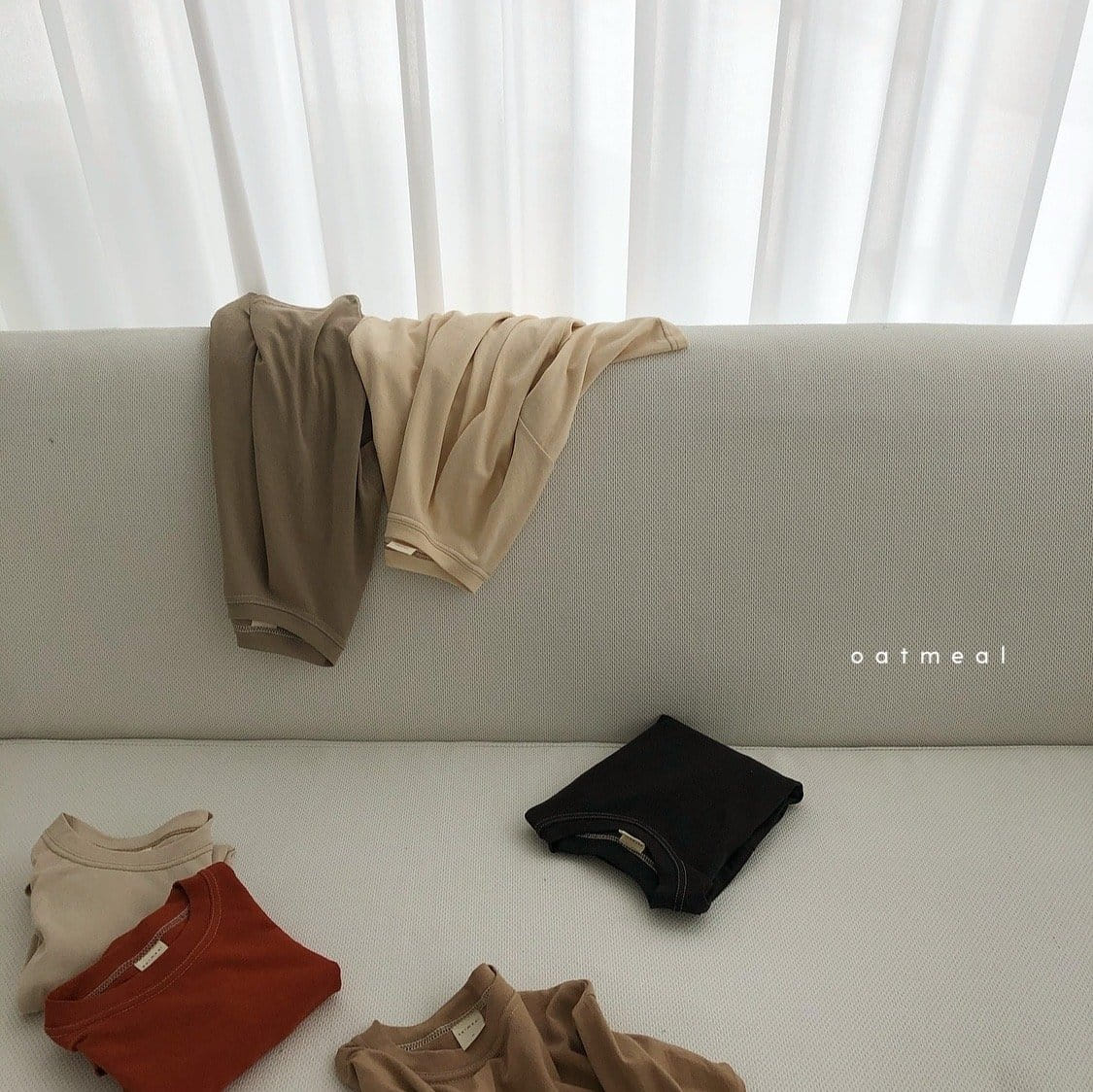 OATMEAL - Korean Children Fashion - #Kfashion4kids - Baisc Round Tee - 12