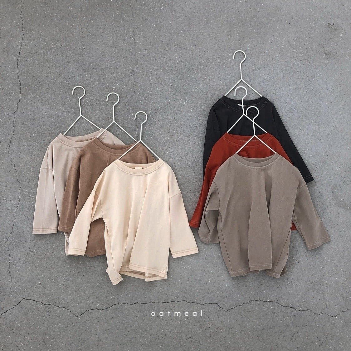 OATMEAL - Korean Children Fashion - #Kfashion4kids - Baisc Round Tee - 5