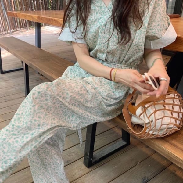 OJODEPAPA - Korean Children Fashion - #Kfashion4kids - Mom Flower Jumpsuit
