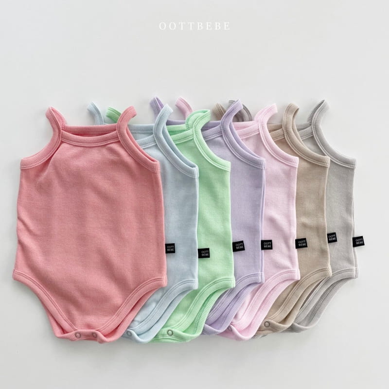 OOTT BEBE - Korean Children Fashion - #Kfashion4kids - 1+1 Pang Pang Sleeveless Bodysuit - 2
