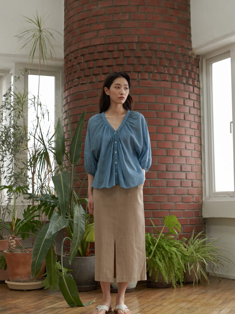 RICOTTA - Korean Children Fashion - #Kfashion4kids - Shirring Linen Blouse