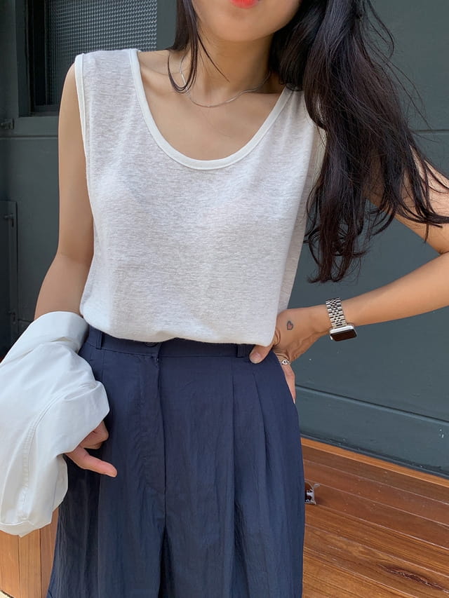 RIPPLE - Korean Children Fashion - #Kfashion4kids - Lime Linen Sleeveless