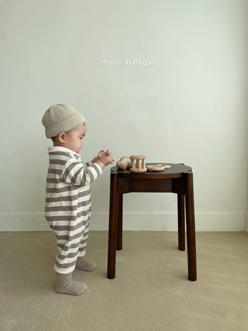 THE BEIGE - Korean Children Fashion - #Kfashion4kids - Stripe Collar Bodysuit - 11