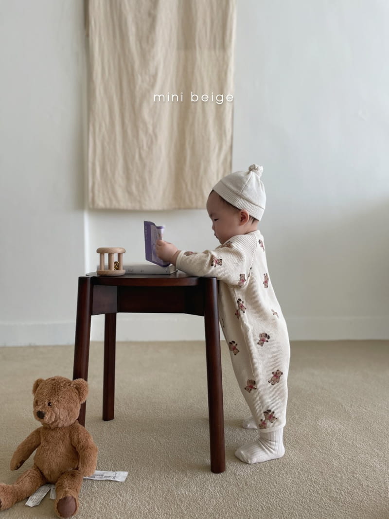 THE BEIGE - Korean Children Fashion - #Kfashion4kids - Waffle Bear Bodysuit - 10