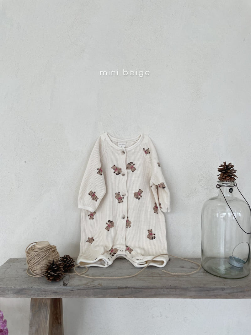 THE BEIGE - Korean Children Fashion - #Kfashion4kids - Waffle Bear Bodysuit - 5