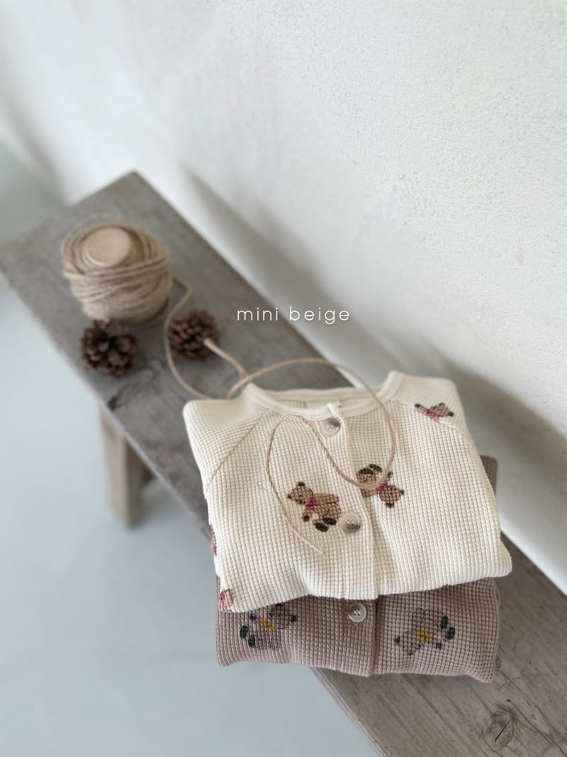 THE BEIGE - Korean Children Fashion - #Kfashion4kids - Waffle Bear Bodysuit - 6
