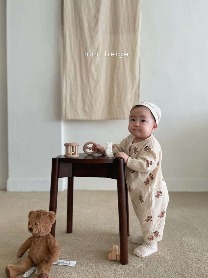 THE BEIGE - Korean Children Fashion - #Kfashion4kids - Waffle Bear Bodysuit - 8