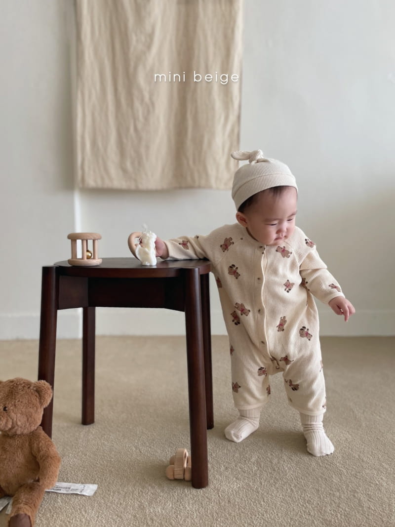 THE BEIGE - Korean Children Fashion - #Kfashion4kids - Waffle Bear Bodysuit - 9