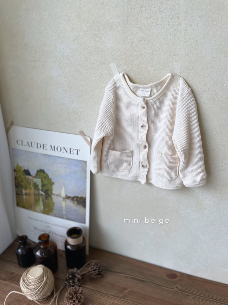 THE BEIGE - Korean Children Fashion - #Kfashion4kids - Waffle Cardigan