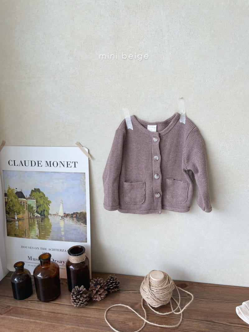 THE BEIGE - Korean Children Fashion - #Kfashion4kids - Waffle Cardigan - 2