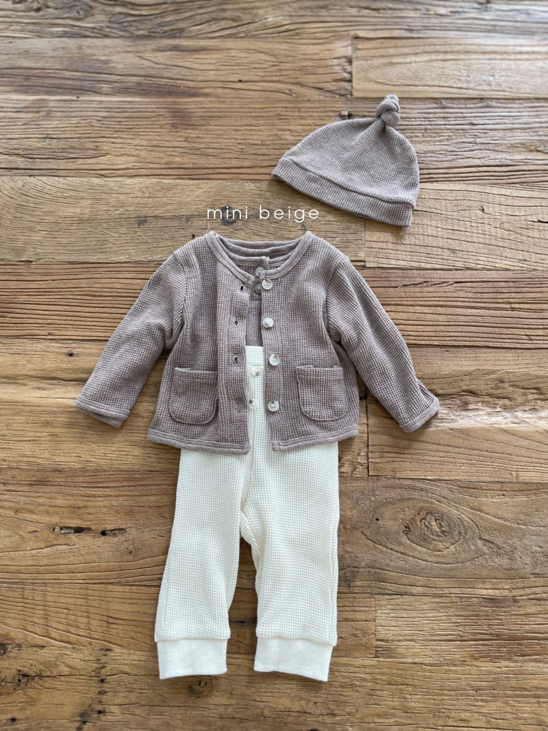THE BEIGE - Korean Children Fashion - #Kfashion4kids - Waffle Cardigan - 4
