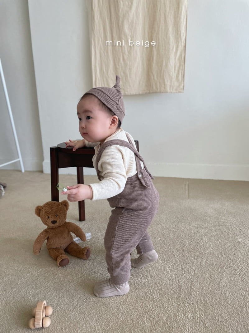 THE BEIGE - Korean Children Fashion - #Kfashion4kids - Waffle Suspender Pants - 3
