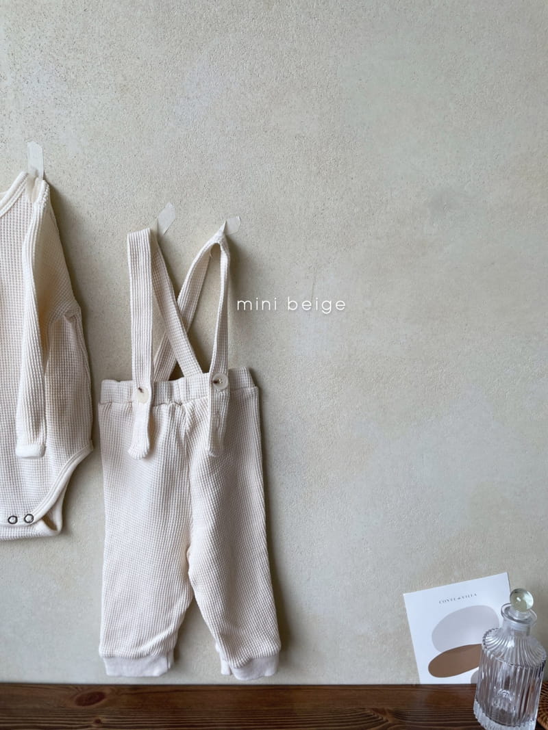 THE BEIGE - Korean Children Fashion - #Kfashion4kids - Waffle Suspender Pants - 5