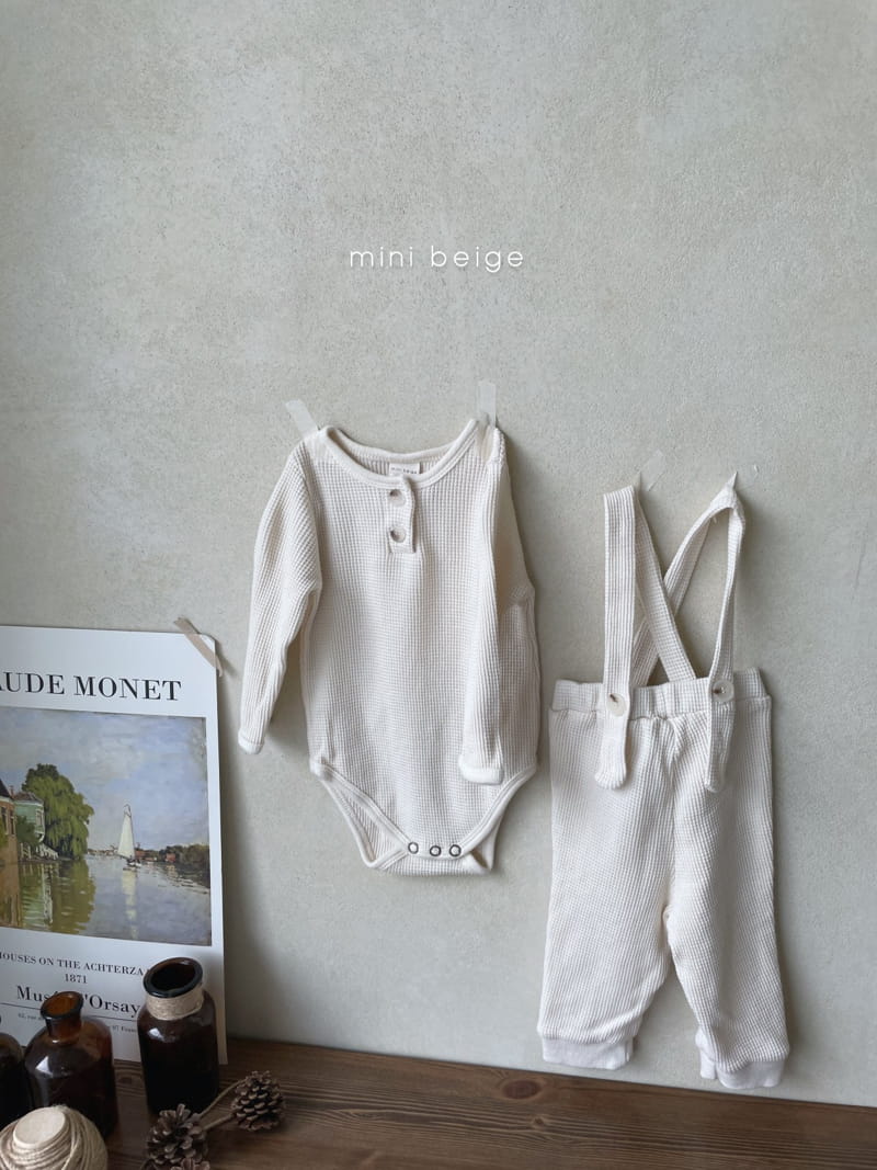 THE BEIGE - Korean Children Fashion - #Kfashion4kids - Waffle Suspender Pants - 6