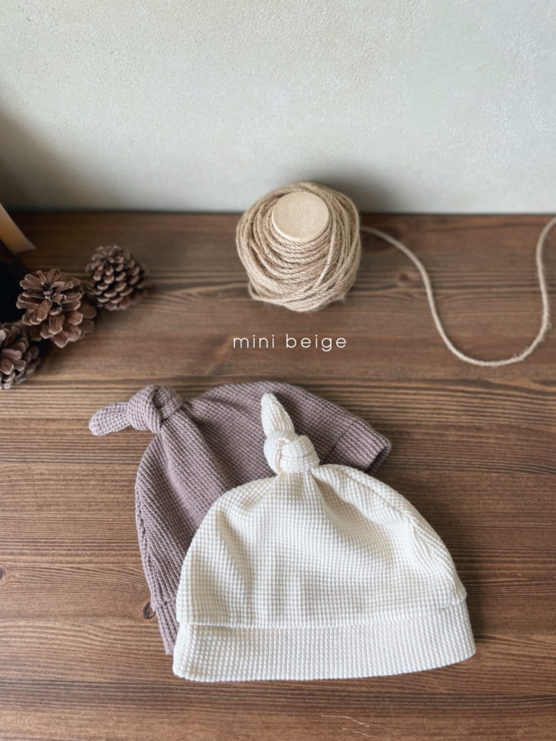 THE BEIGE - Korean Children Fashion - #Kfashion4kids - Waffle Bodysuit with Hat - 6