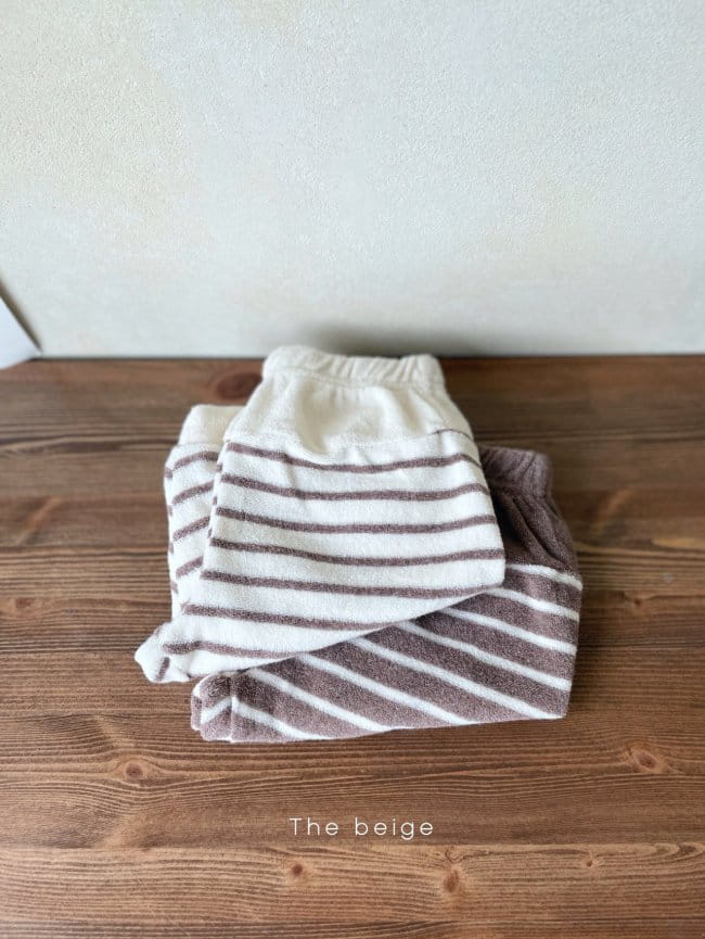 THE BEIGE - Korean Children Fashion - #Kfashion4kids - Terry Stripe Pants
