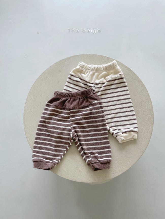 THE BEIGE - Korean Children Fashion - #Kfashion4kids - Terry Stripe Pants - 4
