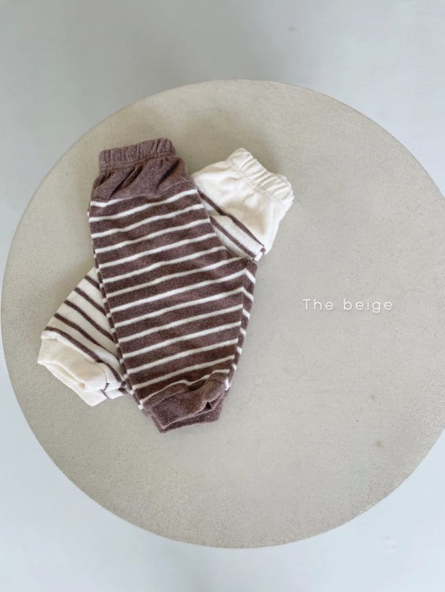 THE BEIGE - Korean Children Fashion - #Kfashion4kids - Terry Stripe Pants - 5