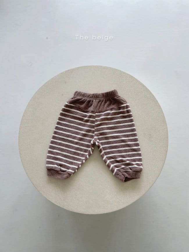 THE BEIGE - Korean Children Fashion - #Kfashion4kids - Terry Stripe Pants - 6