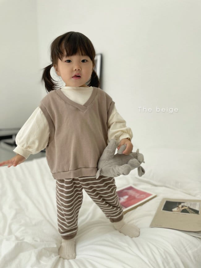 THE BEIGE - Korean Children Fashion - #Kfashion4kids - Terry Stripe Pants - 8
