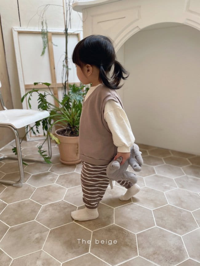 THE BEIGE - Korean Children Fashion - #Kfashion4kids - Terry Stripe Pants - 9