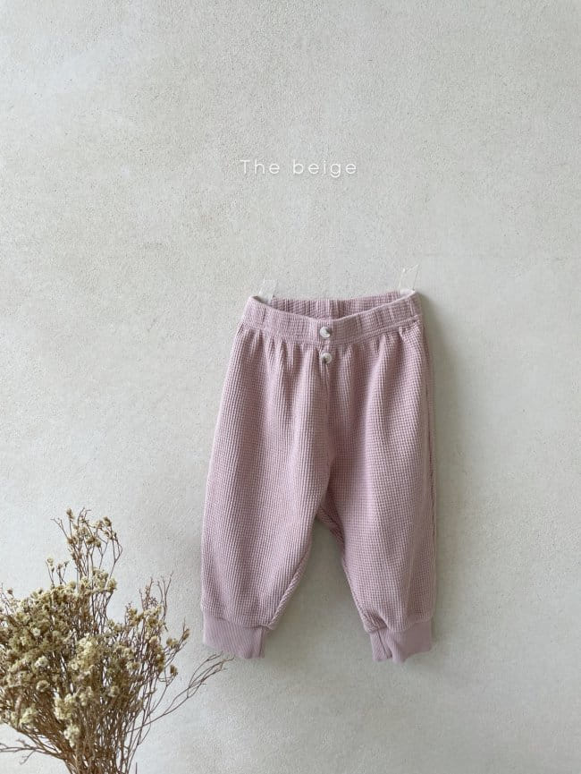 THE BEIGE - Korean Children Fashion - #Kfashion4kids - Waffle Jogger Pants - 4