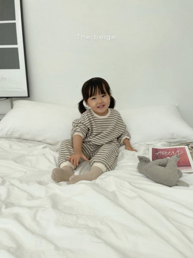 THE BEIGE - Korean Children Fashion - #Kfashion4kids - Stripe Top Bottom Set - 7