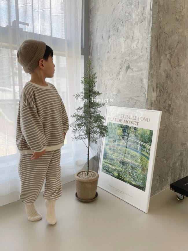 THE BEIGE - Korean Children Fashion - #Kfashion4kids - Stripe Top Bottom Set - 9