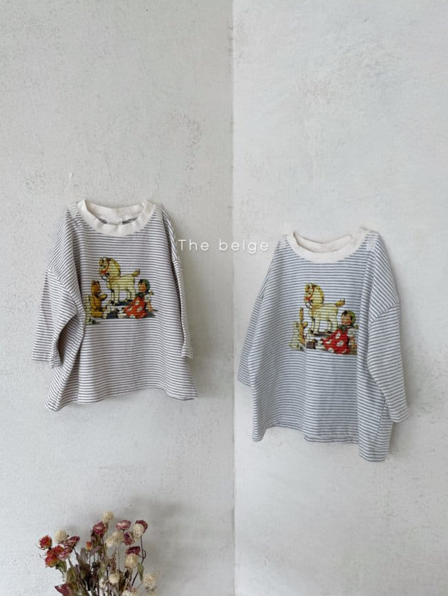 THE BEIGE - Korean Children Fashion - #Kfashion4kids - Print Stripe Tee - 4