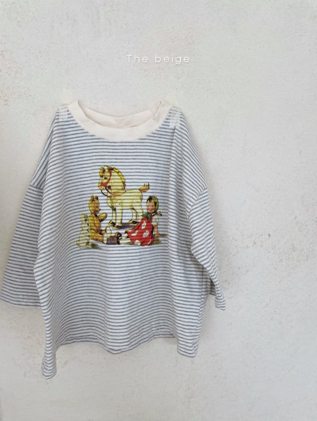 THE BEIGE - Korean Children Fashion - #Kfashion4kids - Print Stripe Tee - 5