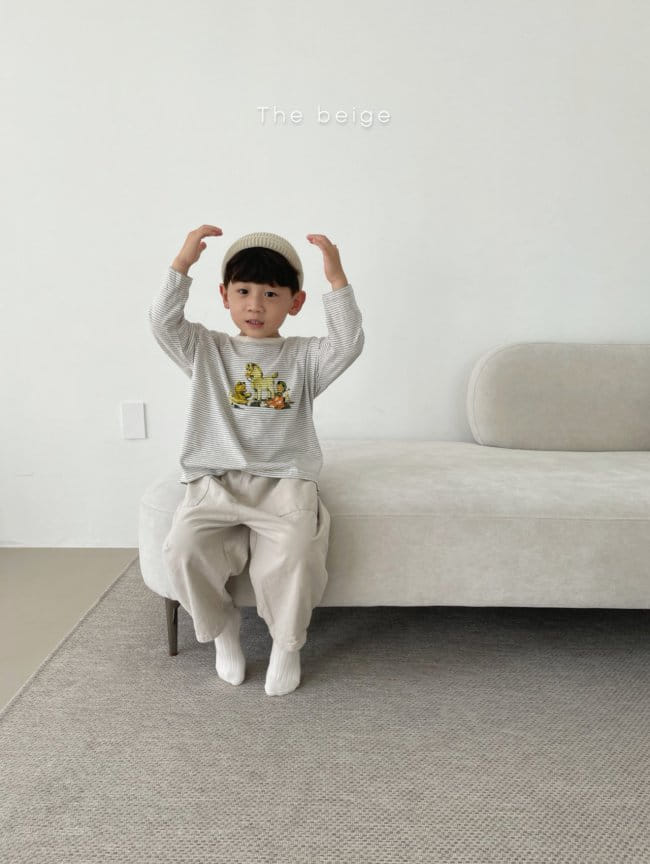 THE BEIGE - Korean Children Fashion - #Kfashion4kids - Print Stripe Tee - 7