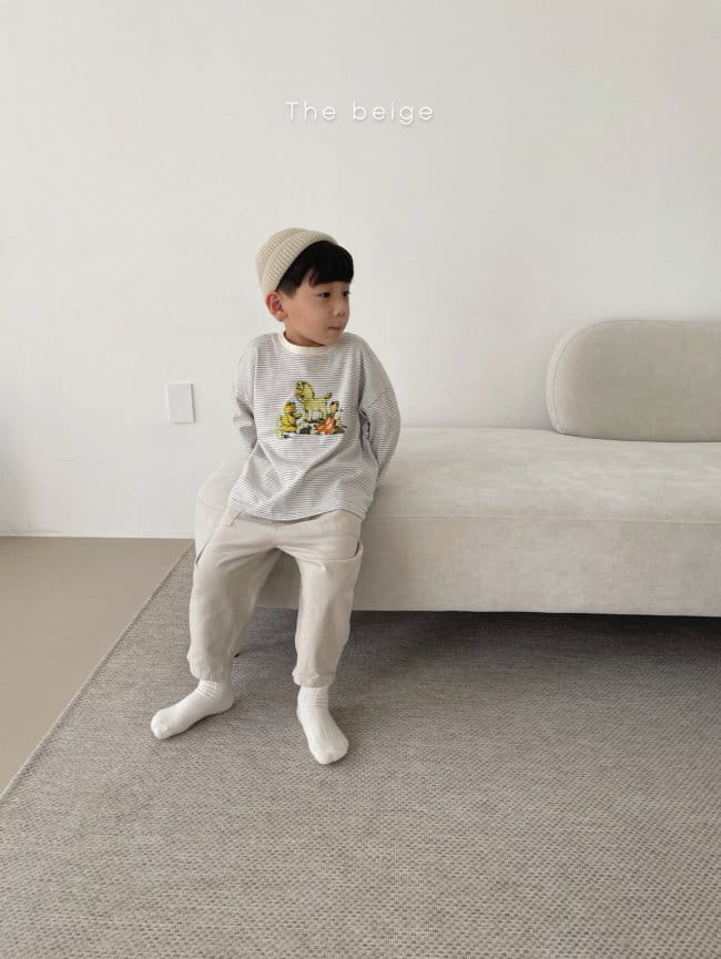 THE BEIGE - Korean Children Fashion - #Kfashion4kids - Print Stripe Tee - 8