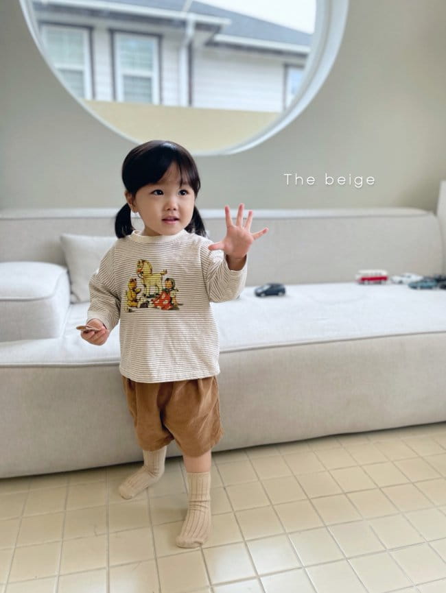 THE BEIGE - Korean Children Fashion - #Kfashion4kids - Print Stripe Tee - 9