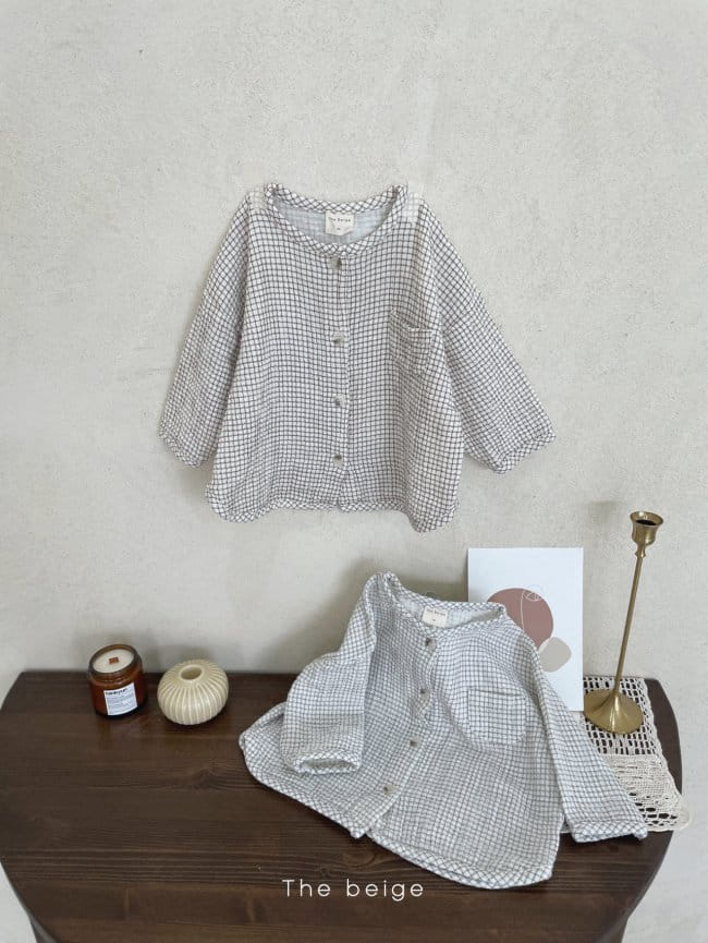 THE BEIGE - Korean Children Fashion - #Kfashion4kids - Check Musline Shirt
