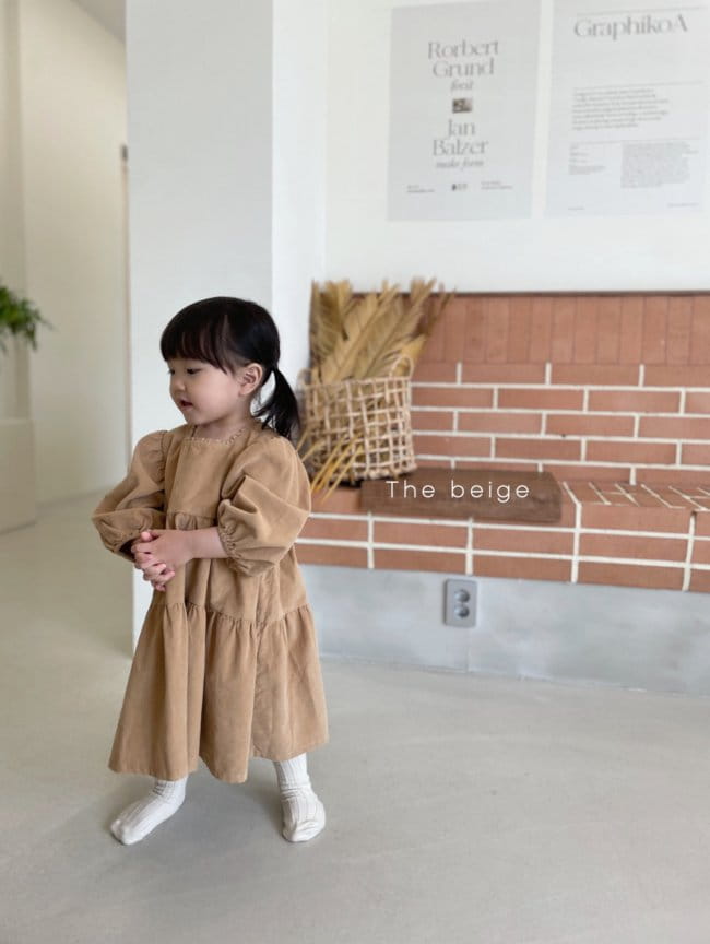 THE BEIGE - Korean Children Fashion - #Kfashion4kids - Corduroy Square One-piece - 12