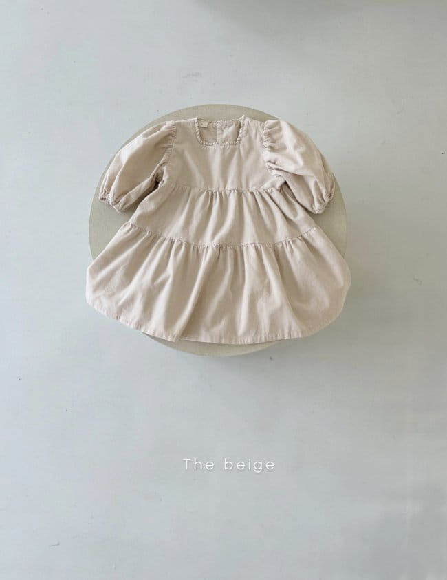 THE BEIGE - Korean Children Fashion - #Kfashion4kids - Corduroy Square One-piece - 6