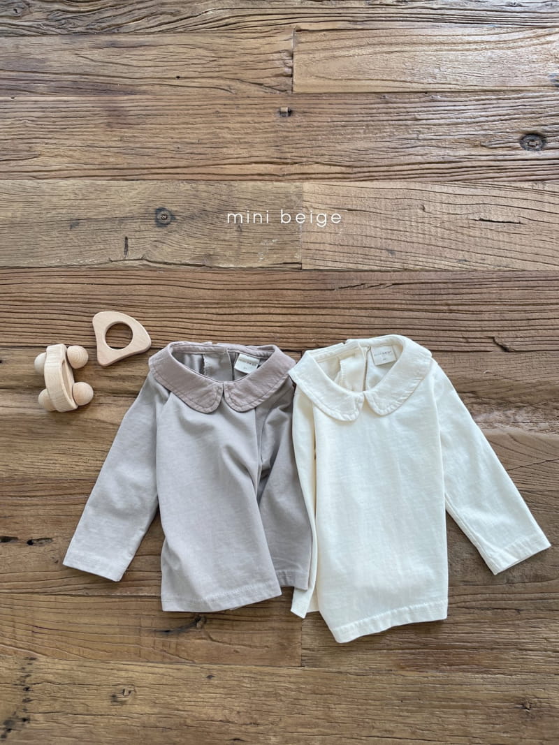 THE BEIGE - Korean Children Fashion - #Kfashion4kids - Cotton Collar Tee
