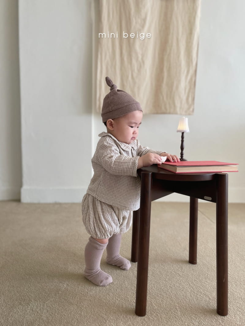 THE BEIGE - Korean Children Fashion - #Kfashion4kids - Double Check Top Bloomer Set - 10