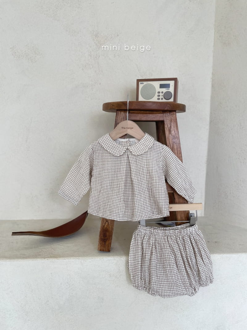 THE BEIGE - Korean Children Fashion - #Kfashion4kids - Double Check Top Bloomer Set - 5