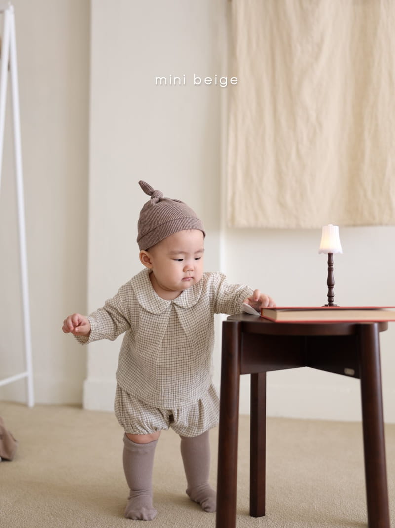THE BEIGE - Korean Children Fashion - #Kfashion4kids - Double Check Top Bloomer Set - 6